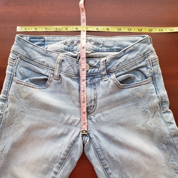 American Eagle Jegging Super Stretch Light Wash - Picture 2 of 8
